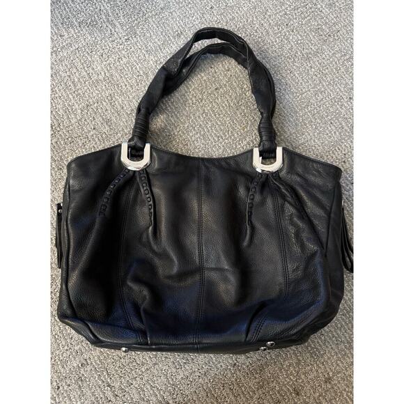 B. MAKOWSKY The Signature of Luxury Black Soft Hobo Shoulder Bag - Picture 1 of 10